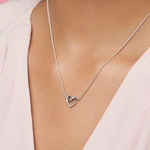 Pandora Ribbon Heart Necklace